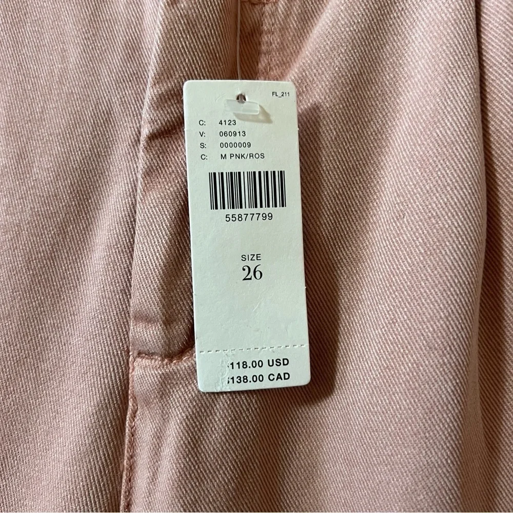 Anthropologie | NWT Scout Slim Pleated Pants Chino Trousers Pink Size 26